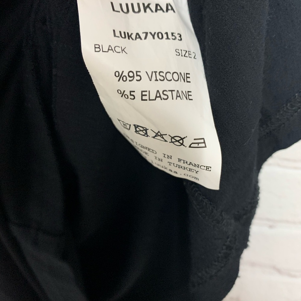 Luukaa Black Maxi Dress Sleeveless Knit - Picture 4 of 8